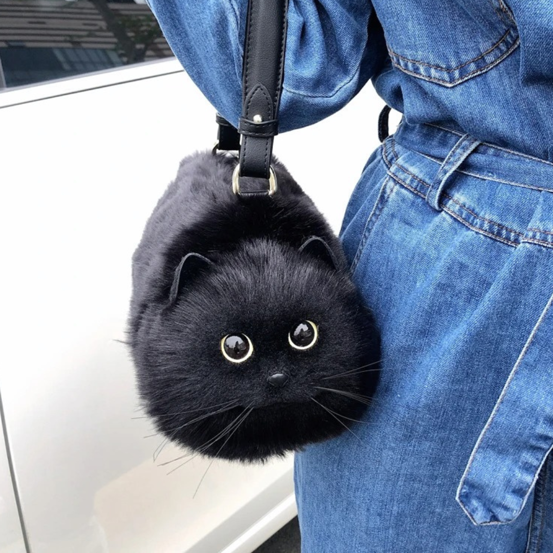 Furry Cat Hand Bag