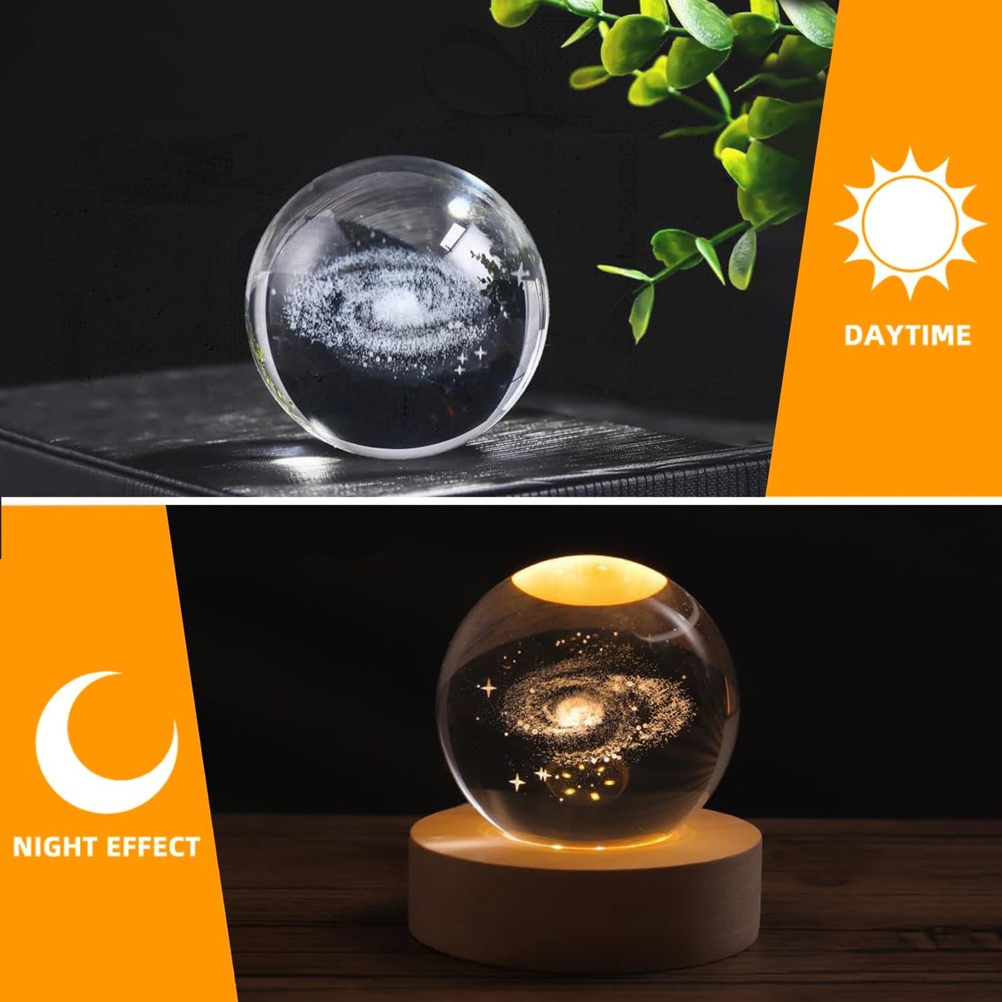 3D Inner Carved Glowing Crystal Ball